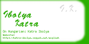 ibolya katra business card